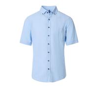 Redmond Casual Regular Fit Leinenhemd blau, Einfarbig