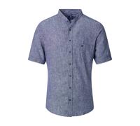 Redmond Casual Regular Fit Leinenhemd blau, Einfarbig