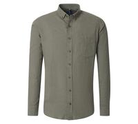 Redmond Casual Regular Fit Leinenhemd grün, Einfarbig