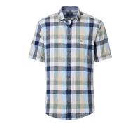 Redmond Casual Regular Fit Leinenhemd grün, Kariert