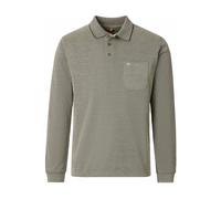 Redmond Casual Regular Fit Longsleeve Poloshirt beige, Einfarbig