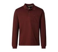 Redmond Casual Regular Fit Longsleeve Poloshirt orange, Einfarbig