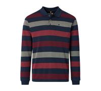 Redmond Casual Regular Fit Longsleeve Poloshirt rot, Querstreifen