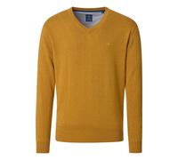 Redmond Casual Regular Fit Pullover Gelb Messing, Einfarbig