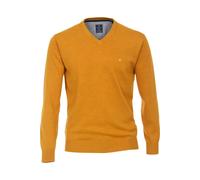 Redmond Casual Regular Fit Pullover Gelb Messing, Einfarbig