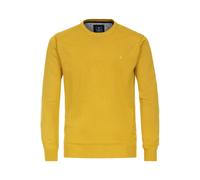 Redmond Casual Regular Fit Pullover Gelb Messing, Einfarbig