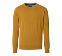 Redmond Casual Regular Fit Pullover Gelb Messing, Einfarbig