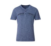 Redmond Casual Regular Fit T-Shirt Rundhals blau, Einfarbig
