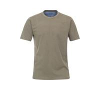 Redmond Casual Regular Fit T-Shirt Rundhals grün, Einfarbig