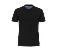 Redmond Casual Regular Fit T-Shirt Rundhals schwarz, Einfarbig
