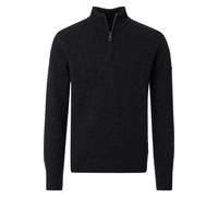 Redmond Casual Regular Fit Troyer anthrazit, Einfarbig