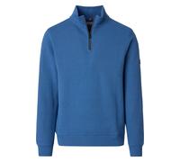 Redmond Casual Regular Fit Troyer blau, Einfarbig