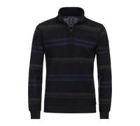 Redmond Casual Regular Fit Troyer blau, Gestreift