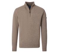 Redmond Casual Regular Fit Troyer braun, Einfarbig