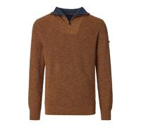 Redmond Casual Regular Fit Troyer braun, Einfarbig