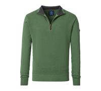 Redmond Casual Regular Fit Troyer grün, Einfarbig