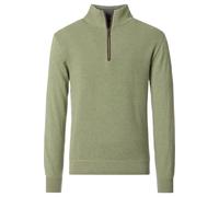 Redmond Casual Regular Fit Troyer grün, Einfarbig