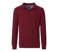 Redmond Casual Regular Fit Troyer rot, Einfarbig