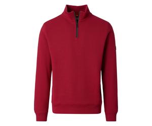 Redmond Casual Regular Fit Troyer rot, Einfarbig