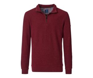 Redmond Casual Regular Fit Troyer rot, Einfarbig