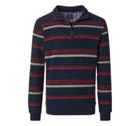 Redmond Casual Regular Fit Troyer rot, Gestreift