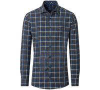 Redmond Comfort Fit Flanellhemd blau, Kariert