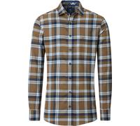 Redmond Comfort Fit Flanellhemd braun, Kariert