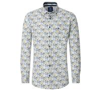 Redmond Comfort Fit Hemd gelb/blau, Bedruckt