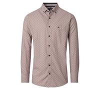 Redmond Herrenhemd Comfort Fit – Flanell, bedruckt – Orange Größe M