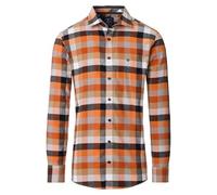 Redmond Casual Comfort Fit Flanellhemd orange, Kariert