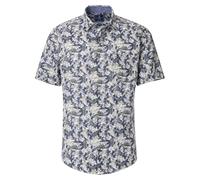 Redmond Casual Regular Fit Leinenhemd grün, Bedruckt