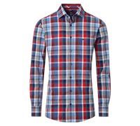 Redmond - Comfort Fit - Herren Freizeithemd Langarm Hemd (252015111), Größe:3XL, Farbe:Rot(500)