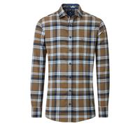 Redmond Comfort Fit Flanellhemd braun, Kariert