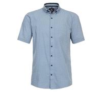 Redmond Freizeithemd Kurzarm Druck Comfort Fit 10 blau 6XL