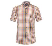 Redmond Freizeithemd Kurzarm kariert Comfort Fit 40 gelb 5XL