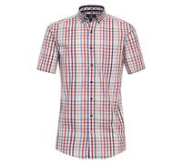 Redmond Freizeithemd Kurzarm kariert Comfort Fit 50 rot 4XL