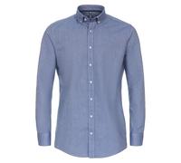 Redmond Freizeithemd Uni Comfort Fit Blau M