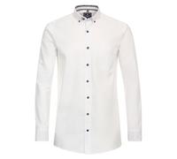 Redmond Freizeithemd Uni nah Comfort Fit Weiß M