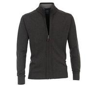 Redmond Herren Melange Strickjacke unifarben Hoher 100% Baumwolle XL Anthrazit