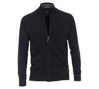 Redmond Herren Melange Strickjacke unifarben Hoher 100% Baumwolle XXL Nachtblau