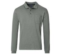 Redmond Casual Regular Fit Longsleeve Poloshirt grün, Einfarbig