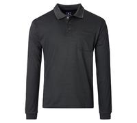 Redmond Regular Fit Longsleeve Poloshirt anthrazit, Einfarbig