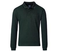 Redmond Casual Regular Fit Longsleeve Poloshirt grün, Einfarbig