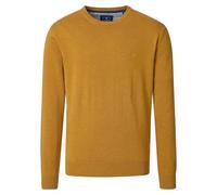 Redmond Casual Regular Fit Pullover Gelb Messing, Einfarbig