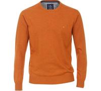 Redmond Casual Regular Fit Pullover Gelb Messing, Einfarbig