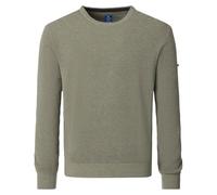 Redmond Herrenpullover Casual Regular Fit Rundhals Einfarbig Grün Salbei Größe L