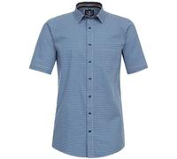 Redmond Kurzarmhemd Blau Gemustert 4XL Comfort Fit