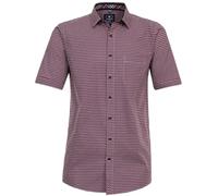 Redmond Kurzarmhemd Rot Gemustert L Comfort Fit