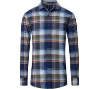 Redmond Modern Fit Flanellhemd blau, Kariert
