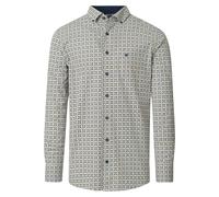 Redmond Modern Fit Hemd gelb/blau, Bedruckt